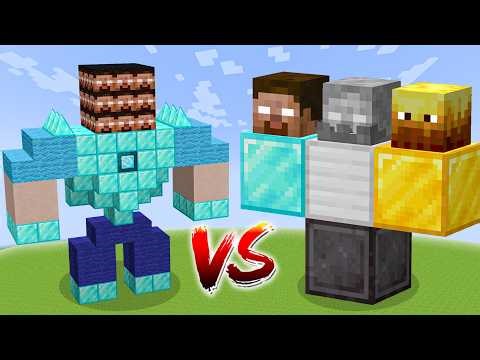 ARMORED HEROBRINE vs All Minecraft Bosses - Minecraft Mob Battle