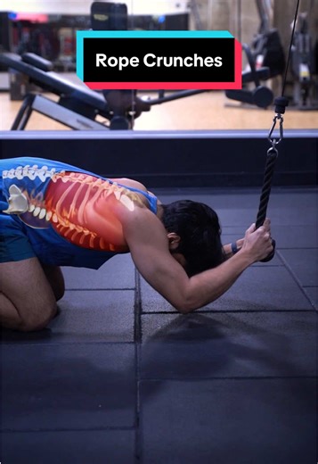 Carve your Body with Rope Crunches ⚠️ Here are the major form tips you want to be aware of when you do Rope Crunches. This exercise is going to target mainly your Upper Abs. Secret Hack: Make sure to exhale through your Mouth when you contract, and inhale through your nose when you stretch. You will feel it A LOT more in your Abs, and your training will be more efficient. Save This Video. Keep Crushing it Saiyans 🔥 #abs #crunches