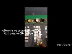SIEMENS Data copy/backup procedure in CF card (SIEMENS 802D Controller)