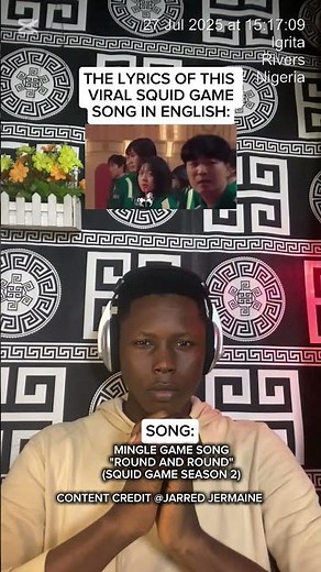 (D) THE LYRICS OF THIS VIRAL SQUID GAME SONG IN ENGLISH