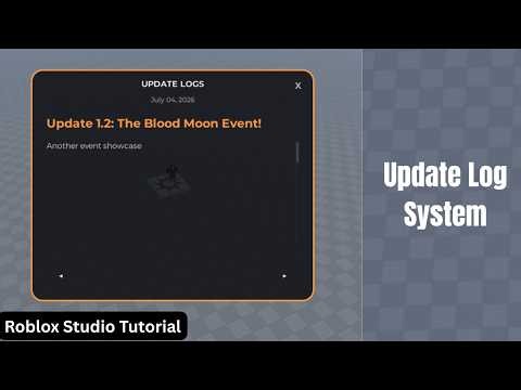 Update Log Template | Roblox Studio Tutorial