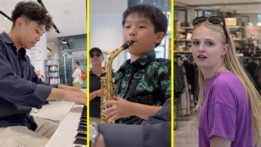 Careless whisper played with piano and sax in public