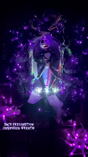 Jack Skelington-Inspired Wreath for Spooky Season