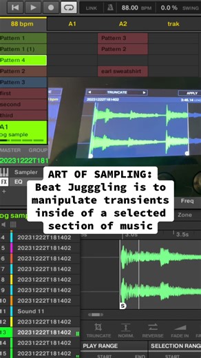 learning to work the beatpad #samples #loops #rap #hiphop