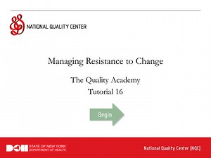 Managing Resistance to Change - SlideServe