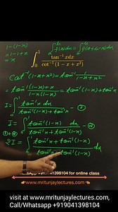 Integration with tricks #integration #calculus #CalculusProblems #jeemains #iitjeepreparation #IITJEEPrep #iitjeemains #mritunjaylectures #mritunjaylecturesyoutube | Mritunjay Lectures