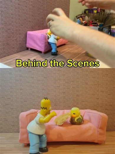 Behind the Scenes Bread Heist Homer The Simpsons ‎⁨‪@JAKKSPacific‬ Duckapella Stop Motion