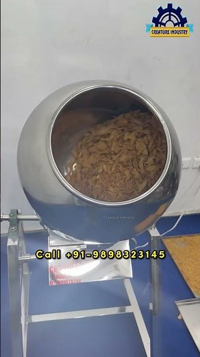 Steel Handa Roaster Machine | Masala Masala coating And Roasting machine #machine #ytshort