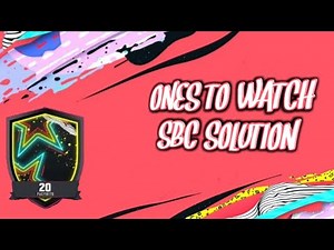 ONES TO WATCH SBC SOLUTION!- FUT 20 Pacybits Pack Opener & Draft