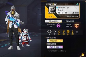 Warloop’s Free Fire MAX ID, stats, K/D ratio, headshots, and monthly income in September 2022