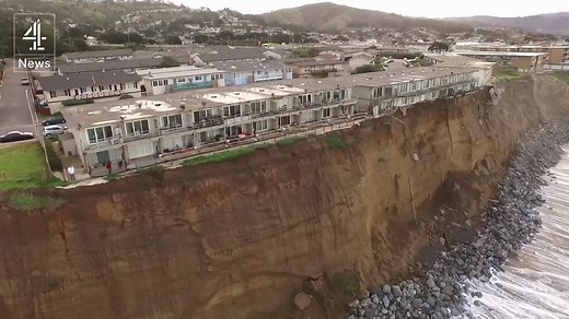 820K views · 3.4K reactions | Houses and apartment buildings are left teetering on the edge of crumbling cliffs as El Niño storms batter the Californian coast. | Channel 4 News | Facebook
