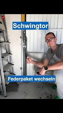 Schwingtor Federpaket Feder tauschen Hörmann Garagentor Federbruch
