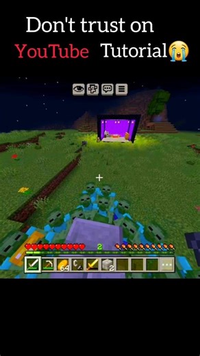 🎬 don't trust on YouTube tutorial😭 #shorts #minecraft #enderxlegend #trend #trending