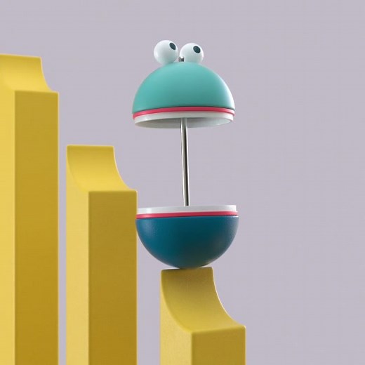 Snap Roll Snap Animation: Abstract Design Art in 3D