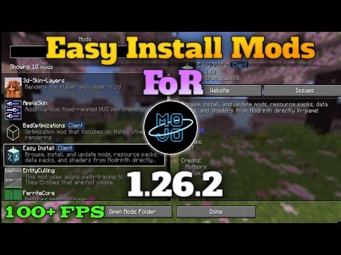 Easy Install Mods 26.1.2 Mobile 🔥 | Minecraft Java Mobile | Mojo Launcher FPS Boost PvP Mods