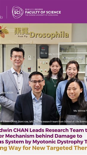 Faculty of Science, CUHK | Researchers have unravelled the molecular mechanism behind damage done to the nervous system by Myotonic Dystrophy Type 1 (DM1), the most... | Instagram