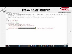 How python is case sensitive?