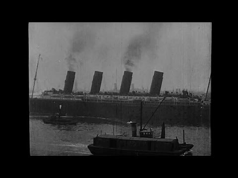 Reel America: RMS Lusitania's Final Departure May 1, 1915 NYC