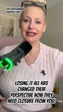 Losing it all has changed their perspective now they need closure from U #tarot #spirituality #loss