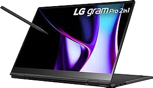 LG gram Pro 2 in1 16-Inch Lightweight and Versatile Laptop Intel Evo Edition - Intel Core Ultra 7 16GB RAM 1TB SSD - Black