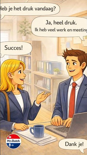 Learn Dutch at Work 🇳🇱 | Easy Conversations for Beginners (A1–A2) #learndutch