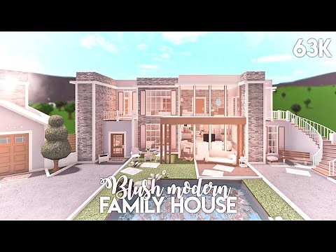Blush Modern Family House | Bloxburg Build