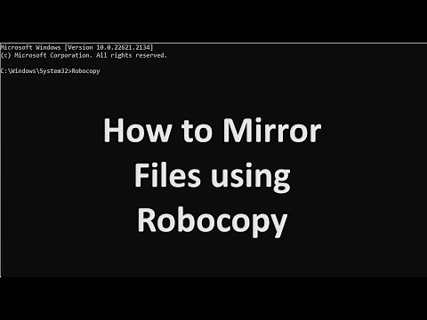 How to Mirror files using Robocopy