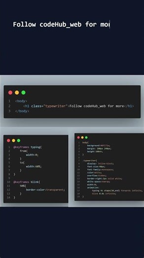 Create a Typing Animation with CSS 🔥 | Full Code