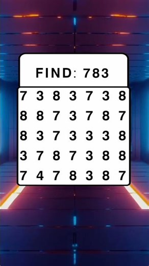 Eye test | Find 783 | Try your skills #shorts #youtubeshorts #puzzle #search