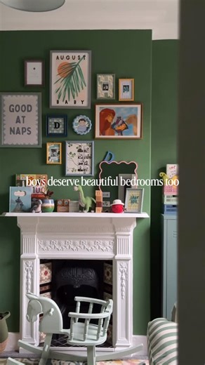 jazmine rocks | mama of two 🌿 on Instagram: "boys deserve beautiful bedrooms too 🌷🌿 sofa bed, locker, wall mounted bookcase, lamp and light shade ~ @dunelmuk [ad pr] just comment if you would like details of anything you see, and i’ll plan a carousel soon detailing more of the pieces in his room 🧸 #pinterestdecor #babyboysbedroom #childrensbedroomdecor #greenbedroom #boysnurserydecor"