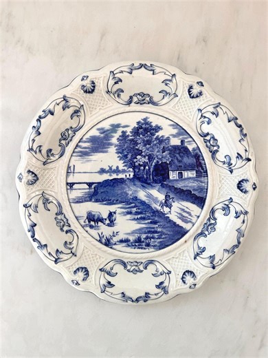 Antique 18th-century Dutch Delft Faience Plate - Etsy UK