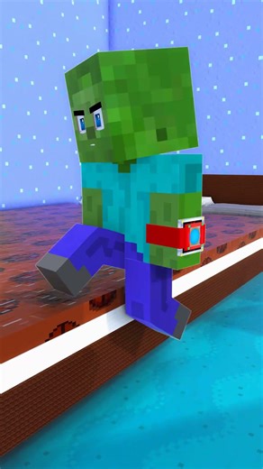 Zombie Fixes Ragequit Problems 😂 #minecraft #shorts #sigma