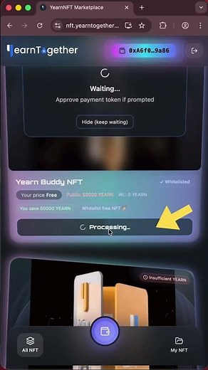 How to Buy & Claim YearnNFTs (YearnTogether NFTs)