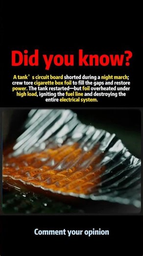 Why Tank Crews Used Cigarette Foil to Fix Circuit Gaps#history #shorts