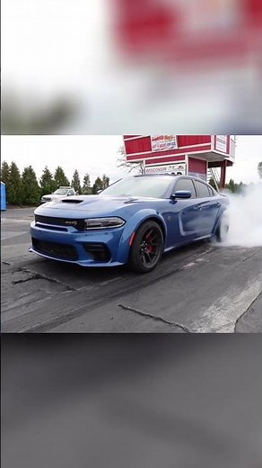 Hellcat Widebody Burnout at the Drag Strip! #shorts