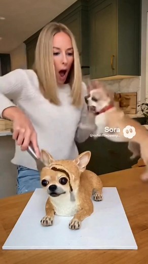 44K views · 106 reactions | Cake Dog Chihuahua #cake #cakeart #aigenerated #ai #sora2ai | Spine Health Care | Facebook