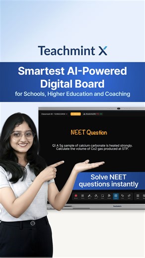 Attention: Educational Institute Leaders 👉🏻Looking for the Best Digital Smart Board for your institute? Introducing India's Best Google EDLA Certified Digital Smart Board with AI-Powered Teaching Assistant for Schools, Higher Education, & Coaching! 🏆 Google EDLA Certified – Access to Play Store & Authentic Android 14 🛡️ Google Play Protect – Enhanced security & malware protection ⚡ 2X Faster Processor & NPU for AI tasks. Solve NEET Problems instantly with our OCR-Enabled AI-Powered Teachmint