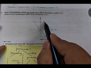 Contoh Soalan SPM-cari persamaan garis lurus (5)