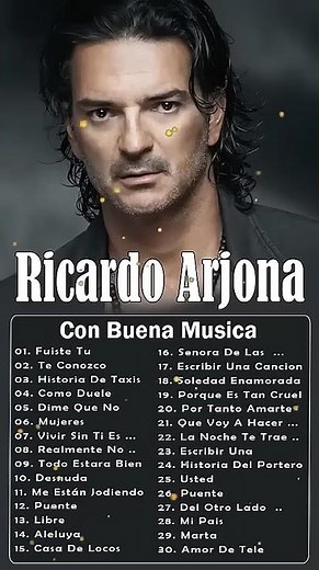 Ricardo Arjona - Grandes Exitos Enganchados - Sus Mejores Éxito#shorts