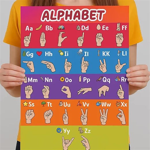 American Sign Language ASL Alphabet Number Flashcards Classroom Printable Digital Download - Etsy Australia