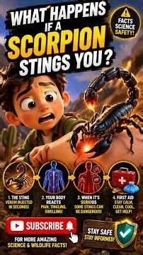 🦂 What REALLY Happens If a Scorpion Stings You? 😱 The Truth Inside Your Body! #shorts #science