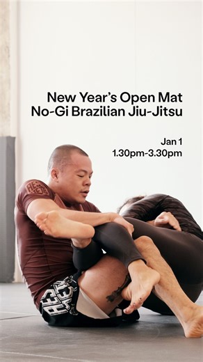 Trapeze Rec. Club on Instagram: "New Year’s Open Mat: No-Gi BJJ 🤼‍♂️ 📅 Jan 1, 2026 ⏰ 1:30–3:30 PM 📍 Trapeze Rec. Club (Level 4) We’re kicking off the new year by bringing the Brazilian Jiu-Jitsu community together. Come get some mat time, connect with friends old and new, and start 2026 on a roll. Fresh off his Vegas IBJJF No-Gi World Championship win, @garietang will be leading the Open Mat session! Everyone is welcome, even if it’s your first time at the club. Friends from other gyms, we’d