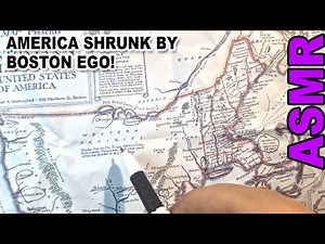 ASMR Vintage Map: A Bostonian’s Ridiculous Idea of the USA (1920) | ASMR funny map tracing