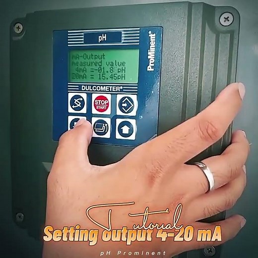 Video Tutorial - Setting output 4-20 mA pH Analyzer Dulcometer Prominent