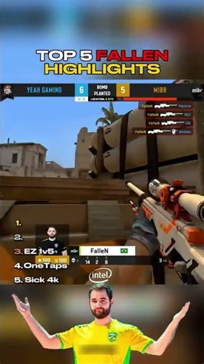 TOP 5 FALLEN HIGHLIGHTS | Music: QUE AMA FUNK #cs2 #csgo #csgoclips