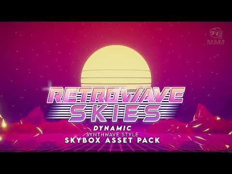 RETROWAVE SKIES - Dynamic Synthwave Skybox Shader Asset Pack | Unity 2020.3+ | Release Trailer