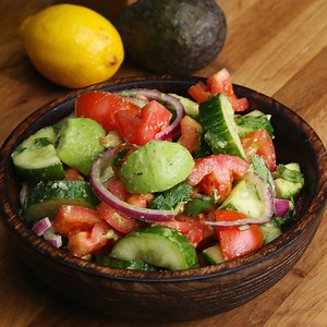 82M views · 56 reactions | Cucumber, Tomato, and Avocado Salad FULL...