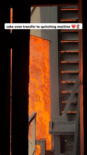 coke oven transfer into quinching machine ♨️❤️ || COKE-OVEN || #shorts #coalmines #coalmines #bsp