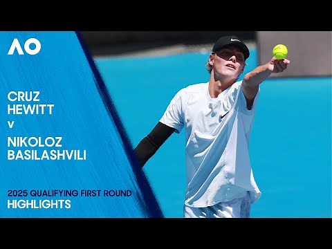 Cruz Hewitt v Nikoloz Basilashvili Highlights | Australian Open 2025 Qualifying First Round