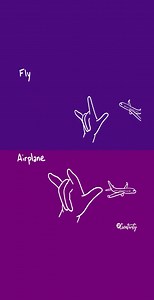 One of my favorite animations I’ve ever created this took many hours, but it was worth it! A fun experiment showing how ASL uses the same handshape for noun-verb pairs like Sit/Chair, Fly/Airplane, and Cut/Scissors. In ASL, verbs are usually signed once, while nouns are signed twice. Hope you enjoy this series as much as I enjoyed making it! | 58 Creativity